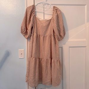 Gingham mini dress